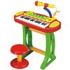 Pianola Giocattolo per Bambini Tastiera 31 Tasti Microfono Supporto e Sgabello