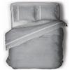 PERLARARA Basic Line - Parure Copripiumino Matrimoniale Cotone 255x200 cm - Sacco Letto Copripiumone - Grigio - Crono V901