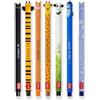 LEGAMI - Set di 7 penne gel cancellabili con inchiostro cancellabile termosensibile, gamma di colori dell'inchiostro e disegni a botte, punta da 0,7 mm, gatto, ape, corgi, giraffa, panda, squalo,