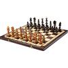 Master of Chess Scacchiera in Legno "OLD POLISH" 56 cm - Fatto a Mano Intarsiato con Rame Grandi Set di Scacchi Pieghevoli per Bambini e Adulti - Costruzione Solida