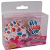 silikomart | Set di 24 Pirottini per Muffin Carta + 24 Cake Topper Picks BALLONS, Pirottini Stampa Palloncini, Ideali per Cupcake, Muffin, Cioccolatini, Dolci, Made in Italy