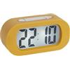 Karlsson KA5753YE - Sveglia digitale LCD retroilluminata Gummy ABS gommato, colore: Giallo Ocra H7 x 5 x 14 cm