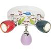 BRILLIANT lampada Birds LED Spotrondell 3flg colorata | 3x LED-PAR51, GU10, 3W lampade a riflettore LED incluse, (250lm, 3000K) | Scala da A ++ a E | Testa orientabile