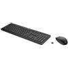 HP 1Y4D0AA#ABB Combo teclado (Ingles) y ratón inalámbricos 235 1Y4D0AAABB, Aluminium, Nero