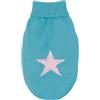 Record - Maglioncino per Cani Moonlight Sky Star. Maglione caldo con Stella sul Dorso, Dolcevita Elegante, Foro Guinzaglio e Passante Zampe Posteriori | Azzurro, XXS - Lunghezza dorso 25 cm