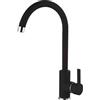 ELLECI Rubinetto Cucina Miscelatore Monocomando Canna Alta in Granitek colore Full Black G40 - MGKC0140
