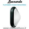VARI Leonardo plafoniera stagno per esterno E27 nera