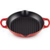 LE CREUSET GRIGLIA ROTONDA GHISA 25 CM, EVOLUTION ROSSO CHERRY (CILIEGIA)