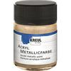 Kreul 77584 - Vernice acrilica Metallizzata, Bicchiere da 50 ml in Champagne, Vernice acrilica a Base d'Acqua con Effetto Metallizzato, Copertura cremosa, Asciugatura Rapida e Impermeabile