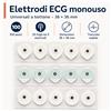 Ippocrateshop Elettrodi Monouso Universali a Bottone con diametro da 36mm (100 pz) - Fogli da 5 elettrodi e Gel Solido