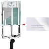 Pucci ECO Cassetta Scarico Incasso WC Sospeso e Placca Eco Tratto Bianco | 1322490201+80130570