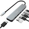 JESWO Hub USB C, 6 in 1 Alluminio Adattatore USB C HDMI 4K, 1 Porta USB 3.0 e 3 USB 2.0, Ricarica PD 100W per Macbook Air/Pro, Laptop e altri dispositivi di Tipo C