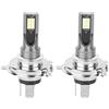 Akozon 2pcs H4 LED fari anteriori lampadine 3030 12LED auto moto faro 24W 6500K-7500K 1000lm