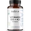 nutri+ Compresse di Vitamina D3 K2 Depot - vegane e ad alta dose 120 p