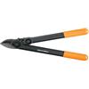 Fiskars Troncarami a Incudine per Legno Secco e Duro, Sistema a Cremagliera PowerGear II, Lame in Acciaio Temprato con Rivestimento Antiaderente, Lunghezza: 39 cm, Nero/Arancione, L31, 1000581