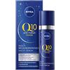 Beiersdorf NIVEA Q10 - Siero notte rigenerante multi antirughe (30 ml), siero antirughe per la notte, siero viso con provitamina B5 e Q10