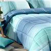 Caleffi Caldo Piumone Invernale Letto Singolo Una Piazza, Trapunta Invernale Rainbow Blu in microfibra SOFY Calda e Morbida