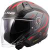Ls2 Casco Moto Jet LS2 OF603 INFINITY 2 CARBON URUS Rosso