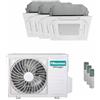 hisense Condizionatore Hisense Cassetta ACT trial split 9000+9000+12000 BTU inverter A++ unità esterna 6.3 kW codice prodotto 3AMW62U4RJC/ACT26UR4RCC8_2/ACT35UR4RCC8_1
