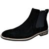 Bruno Marc Stivaletti Chelsea da Uomo in Pelle Scamosciata Stivaletti di Outdoor Vintage,Size 39.5,Nero,URBAN-06