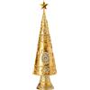 PALAIS ROYAL Abete Albero di Natale 43cm Resina Oro Decorazione Natalizia