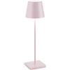 ZAFFERANO Poldina PRO Lampada da Tavolo 38cm LED Ricaricabile Senza Fili Rosa Alluminio