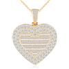 MICMIF Argento 925 Collana Donna Foto Medaglione Zirconi Cuore Ciondolo Portafoto Personalizzata, Collana Locket Brillante Apribile per 1 Foto, Catena 45+5cm Gioielli per Fidanzata Mamma