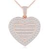 MICMIF Argento 925 Collana Donna Foto Medaglione Zirconi Cuore Ciondolo Portafoto Personalizzata, Collana Locket Brillante Apribile per 1 Foto, Catena 45+5cm Gioielli per Fidanzata Mamma