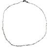 Spadarella Gioielli SPADARELLA COLLANA UNISEX CON PEPITE IN ARGENTO 925 CON NODINI IN COTONE MARINO COLORE NERO VICINO ALLA CHIUSURA LUNGHEZZA 45 CM