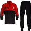 hermet Pigiama Milan, in Pile, Maglia Maniche Lunghe Pantalone, Pigiama Milan per Bambino o Ragazzo, Full Zip, Rosso, Taglia 10 Anni
