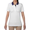 anvil Woman piqué-Polo, Bianco (Weiß (Wht-White/Placket Navy KA030), L Donna