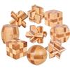 Gracelaza 9 Pezzi Rompicapo Puzzle Giocattoli di Legno - 3D Puzzle Giocattolo - Gioco Intelligenza - Classico Rompicapi Giocattoli di Legno - Regalo per Adulti Bambini Adolescenti
