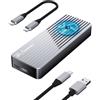fanxiang Case SSD con ventola Enclosure 2230/2242/2280,M2 NVMe/SATA PCIE NVMe USB3.2 Gen2 10Gbp 4TB M key/B+M key M.2 NGFF/SATA，Compatibile con TV、PS5/PS4(PRO)、Xbox、Mac、OTG Phone -MD85