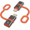 ALiHAN Adattatore USB C a Lightning (2 pezzi), ricarica rapida da 36 W per iPhone 14 13 12 11 Pro Max, Pad Pro/Air 5/Mini 6, Pod Nano/Touch con corda anti-perdita