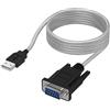 Sabrent Cavo da USB a Seriale [9 Pin] RS-232, Adattatore Prolifico PL2303 | 1,8 m (SBT-USC6K)