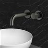 Mariner Logica Shine rubinetto lavabo a parete proiezione: 212 mm, incluso corpo incasso smart, LOS1111-GM+INT0055-00+BOT0058-GM, Logica Shine antracite spazzolato [Rubinetteria Bagno > Rubinetteria Lavabo]