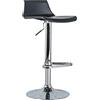 STONES HOME FURNITURE, Sgabello in Polipropilene con Struttura in Metallo, Sgabello Bar e Cucina Regolabile con Alzata a Gas, Modello Fred, Colore Nero e Grigio Cromato, 39 x 41 x 72/94 cm