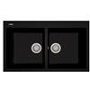 Plados AM8620-N6 Lavello 2 Vasche Serie Elegance 86-20 finitura N6 DEEP BLACK