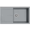 Plados NF8610 -N4 Lavello 2 Vasche con Gocciolatoio Reversibile 86 x 50 cm Serie Infinity 86-10 finitura N4 nanoSTONE URBAN GREY