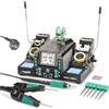 YIHUA 982D-III Stazione Saldante di precisione 2-IN-1 con saldatore C210 e sistema di punte a pinzette calde C120 per lavori di rilavorazione SMD microsaldatura, saldatore a stagno professionale