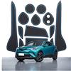 CDEFG Compatibile con Toyota CHR C-HR 2016-2021 2022 2023 Tappetino Antiscivolo Antipolvere Tappetini in Gomma per Interni CHR 2022 Accessori (Blu)