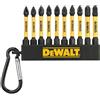 DEODATO Set 10 punte per cacciavite DeWalt Flextorq da 57 mm con moschettone