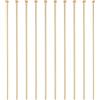 BENECREAT 100PCS 18K Perni A Testa Piatta Placcati in Oro Reale 21 Perni A Sfera con Testa in Ottone Calibro per Creazione di Gioielli - 51mm di Lunghezza
