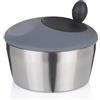 kela Centrifuga per insalata in acciaio inox con coperchio, 24,5 cm, colino per insalata o colino per verdure, frutta, penne, Romy, argento opaco
