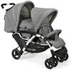 CHIC 4 BABY - Passeggino gemellare DUO con borsa e parapioggia, passeggino per due fratelli