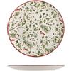 H&H Berry Set 6 Piatti Frutta. Ceramica, 20cm, Natale