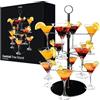 mikamax Alzata per Albero da Cocktail - espandibile - Albero per Gin - Supporto per Champagne - Forniture per Feste - Cocktail Party - 12 Braccia - 55,5 cm - Bicchieri esclusi