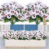 SOMYTING 10 Pezzi Viole del Pensiero Artificiali per Esterni Fiori Artificiali in Seta Resistenti ai Raggi UV Fiori Finti Piante in Plastica per Portico Anteriore Giardino Fioriera da Finestra