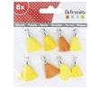 Artemio 13001037 Set di 8 pon tavoli, tessuto, giallo, 12,5 x 1 x 12,5 cm