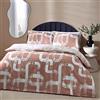 Hoem Set di lenzuola da letto copripiumino reversibile astratto tuba in cotone ricco, Queen (240x200), 3 pezzi, 1 set, Cotone e Poliestere